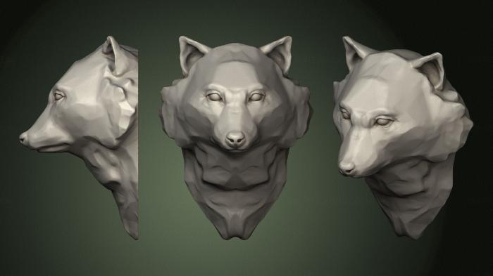 Masks and muzzles of animals (MSKJ_0374) 3D model for CNC machine